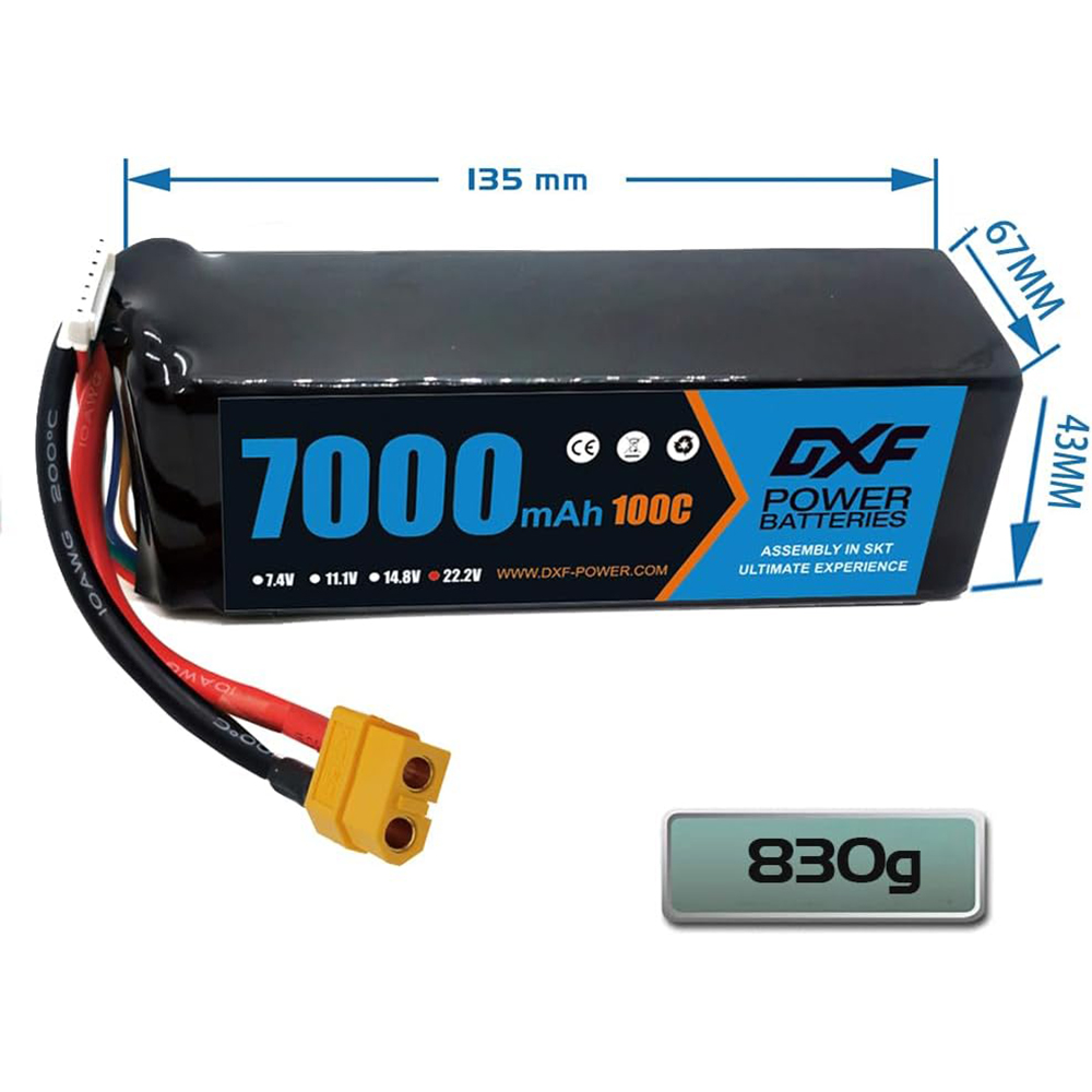 DXF 6S リチウムポリマーバッテリー 10000mAh  - 6S Lipo Battery 22.2V 5000Mah のレビューと価格